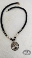 Perlas de Cristal con Dije y broche en Chapa de Oro